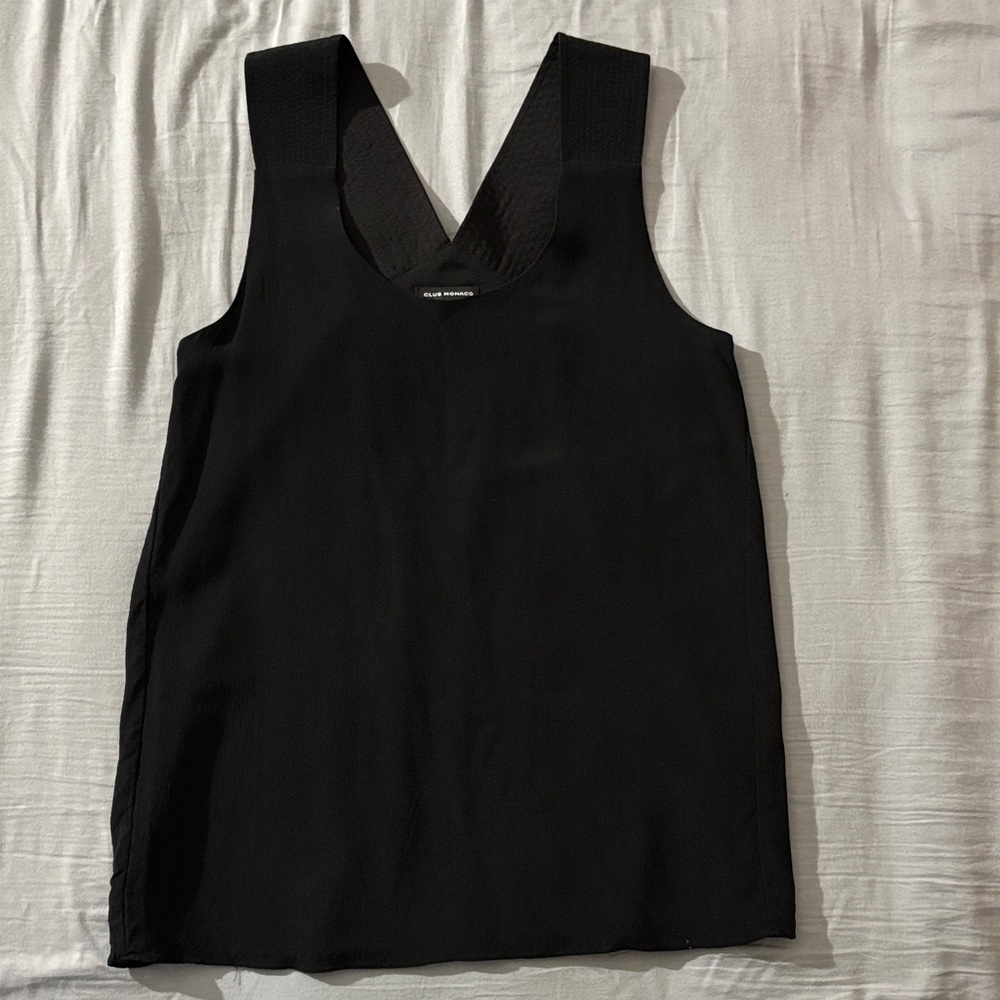 Club Monaco Black Sleeveless Top